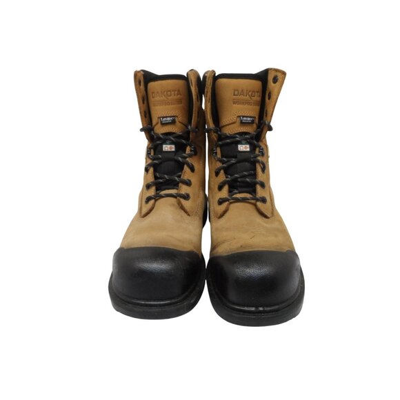 DAKOTA Men's 8" Steel Toe Steel Plate Quad Comfort Work Boots 8522 Wheat 10.5W - Picture 2 of 8